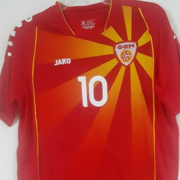 Jako brand NORTH MACEDONIA GORAN PANDEV Nat'lTeam Men's JERSEY. Size M,L,XL New - Picture 1 of 5